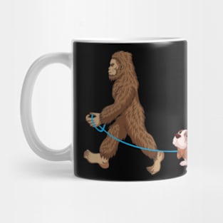 Bigfoot Dog Walk Basset Hound - Sasquatch Dog Lovers Mug